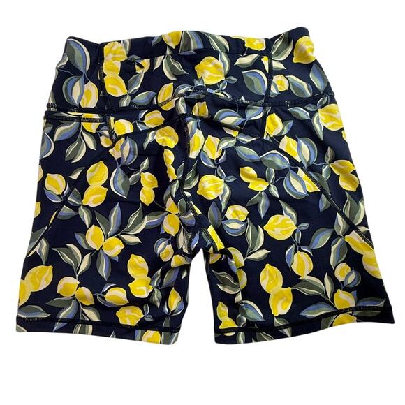 Sweaty Betty Power 6” Bike Shorts in Blue Lemon Tree Size Medium  US 8 - Picture 3 of 15